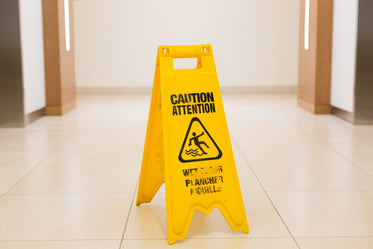 caution wet floor sign