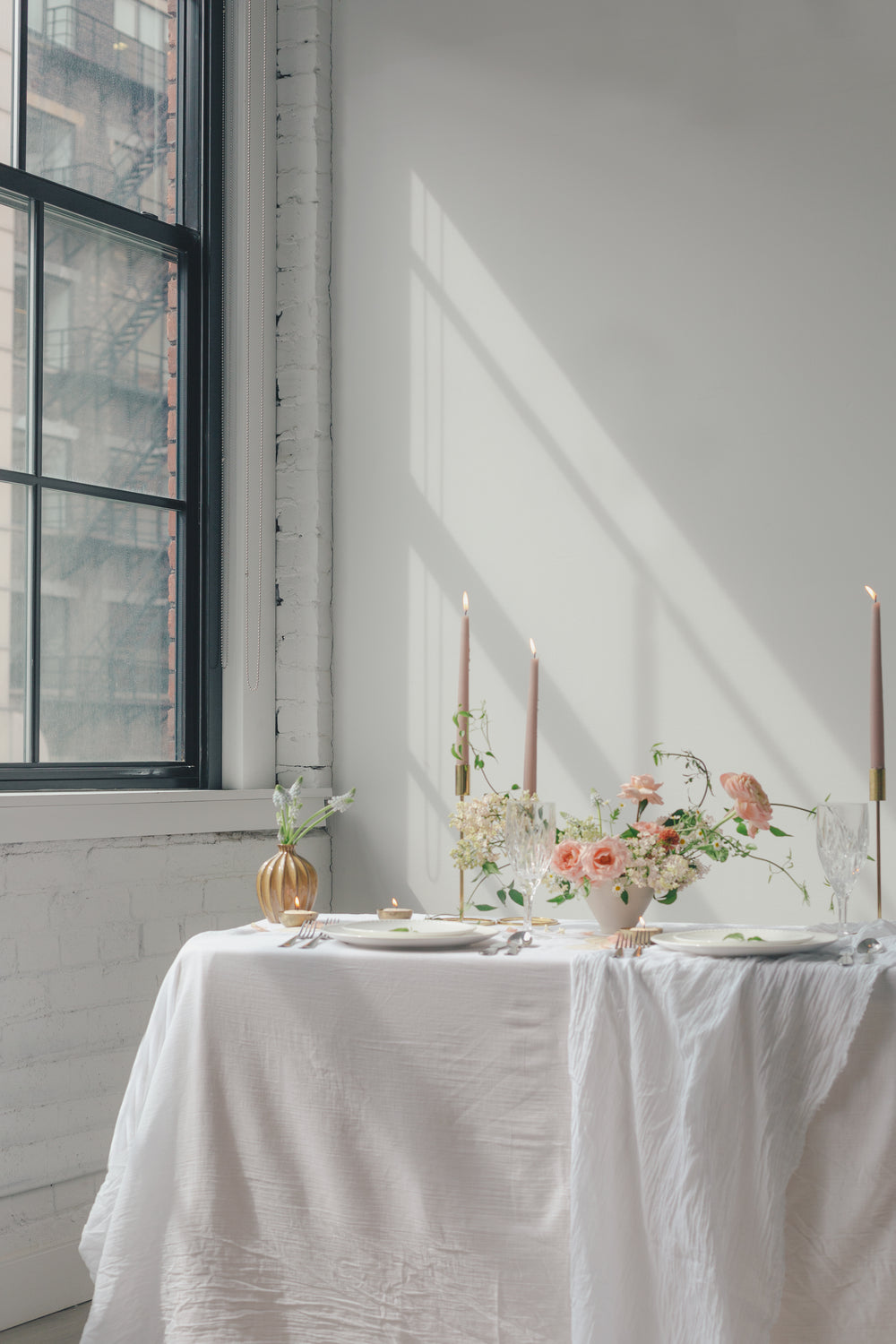 celebration table beside window