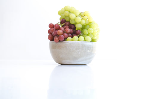 ceramic bowl with grapes