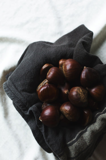 chestnuts bunched together in a cloth