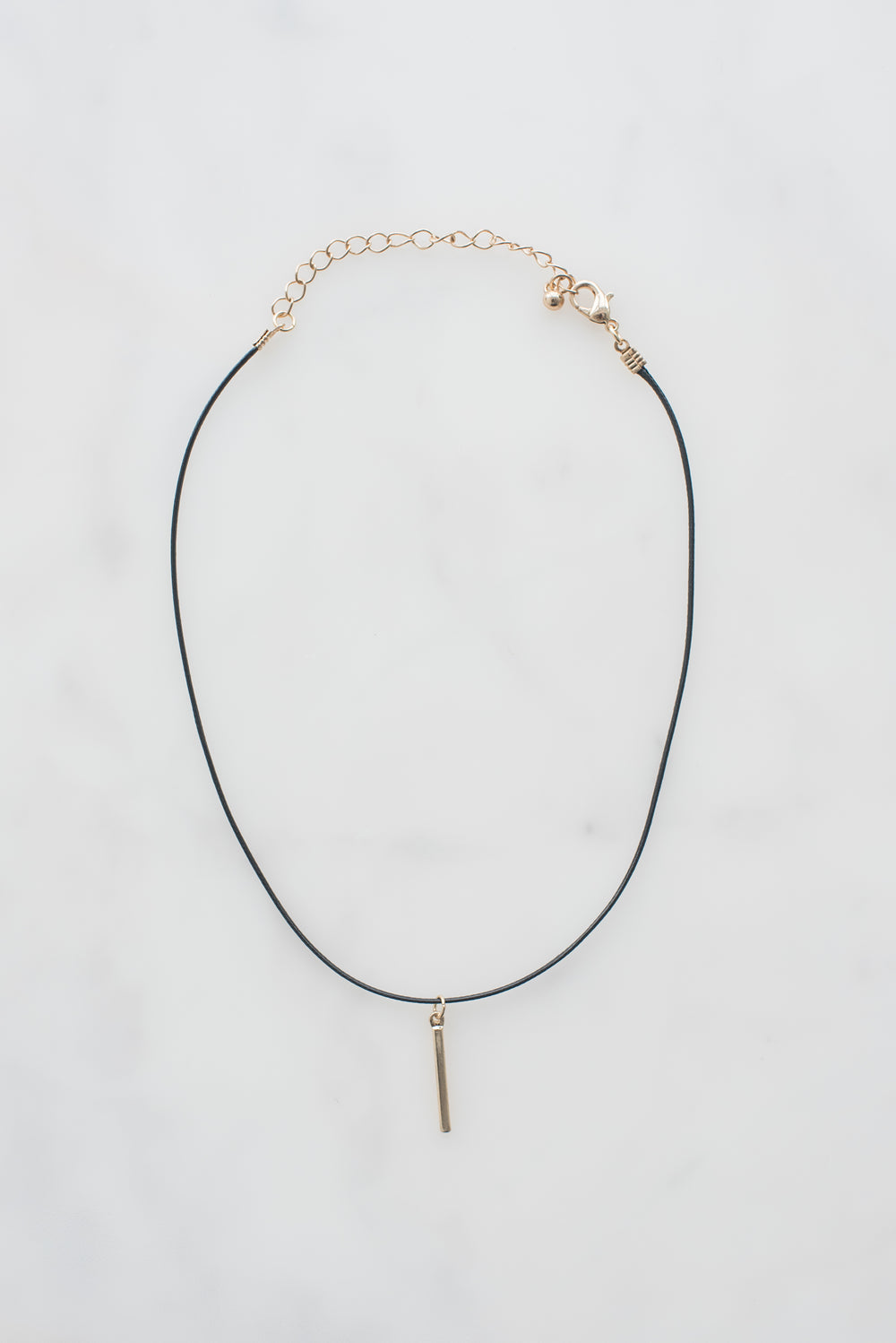 choker with gold pendant