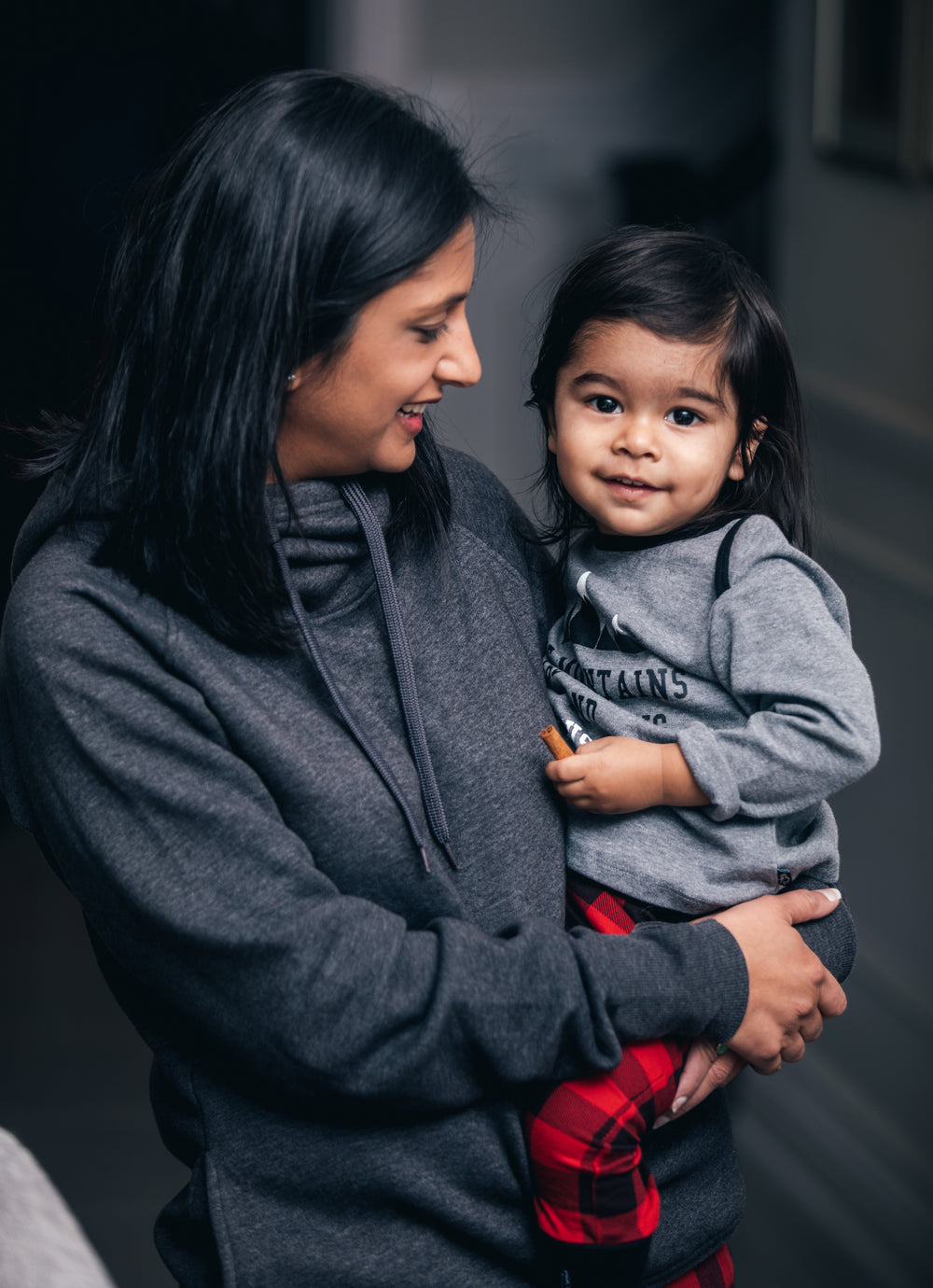 retrato natalino da mãe e seu filho