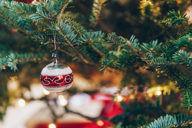 christmas tree with ball decorations