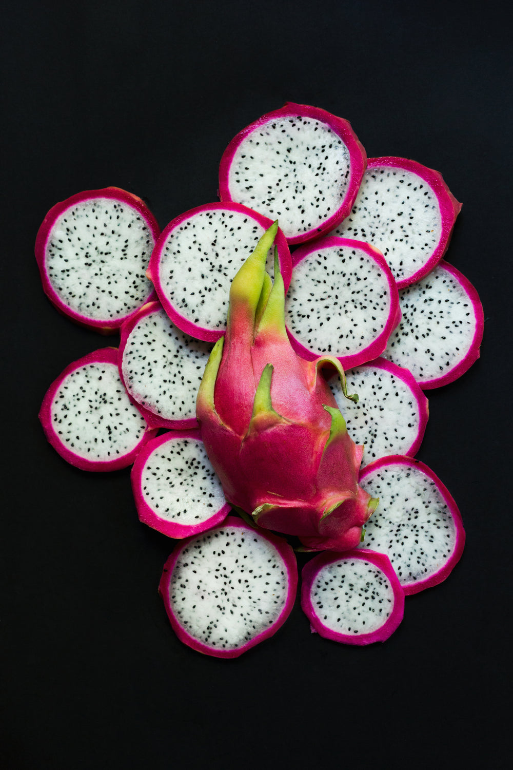 circles of dragon fruit