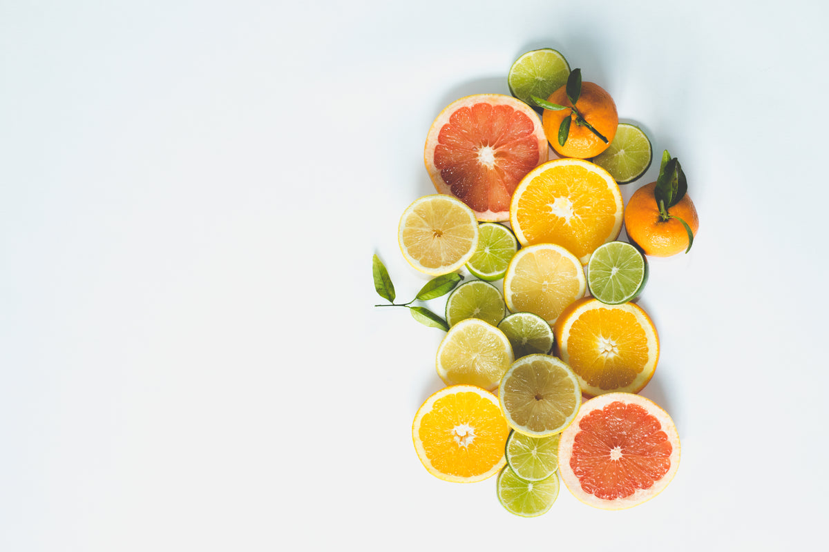 citrus slices with blank space
