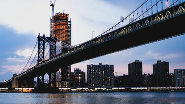 city bridge at dusk