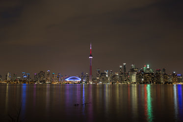 city lights night toronto