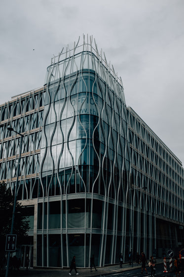 city metal and glass building