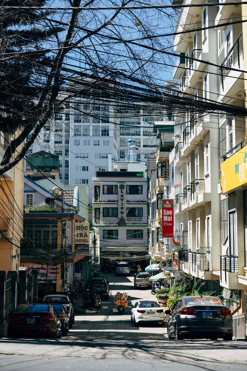 city side street in vietnam