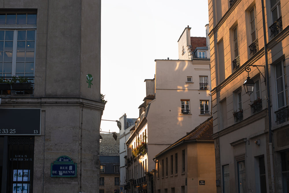 city street in dusky light