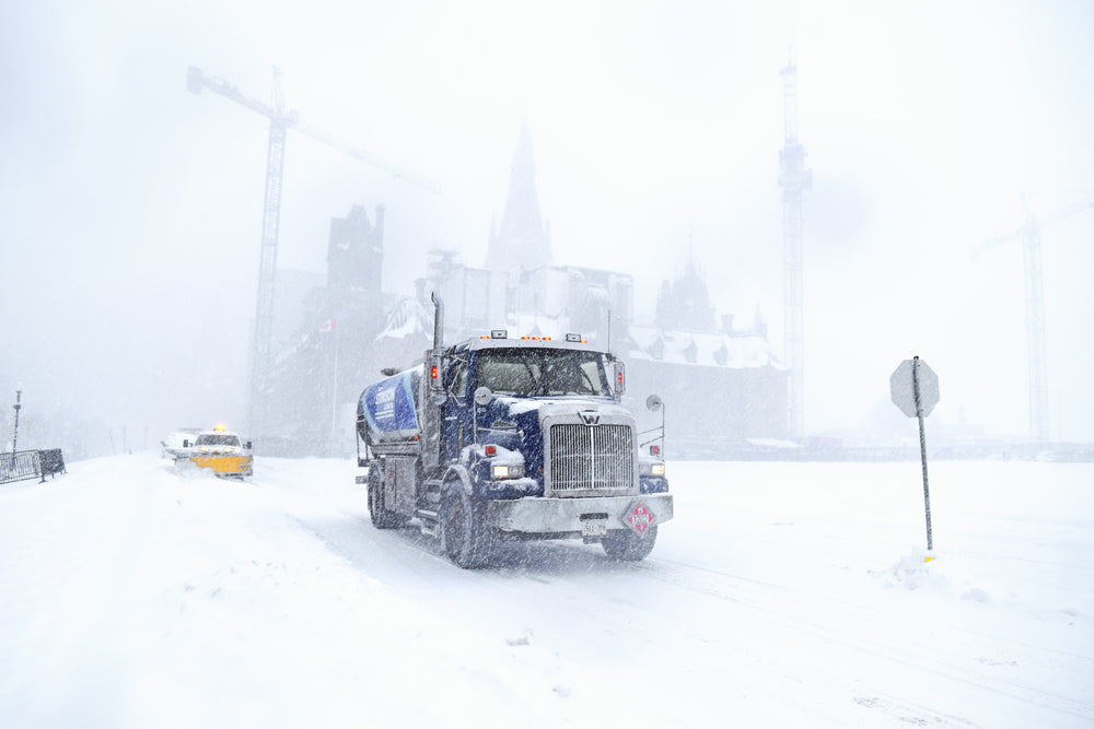 city trucks tackle blizzard