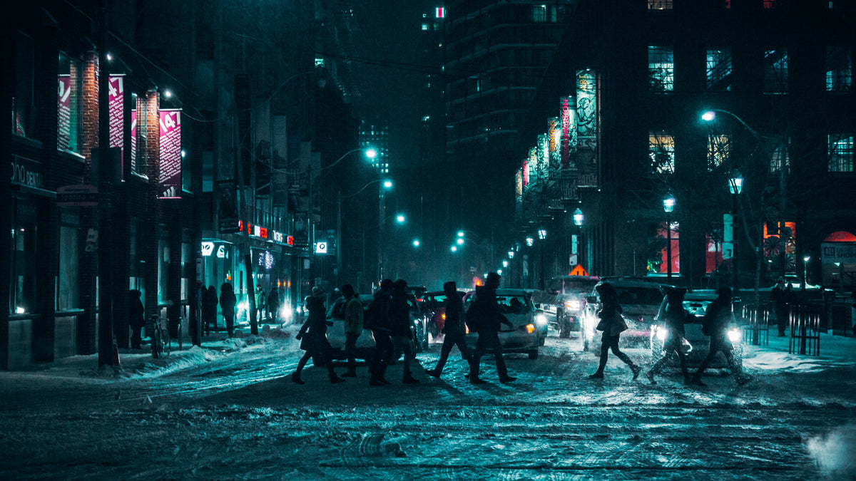 城市冬天街道