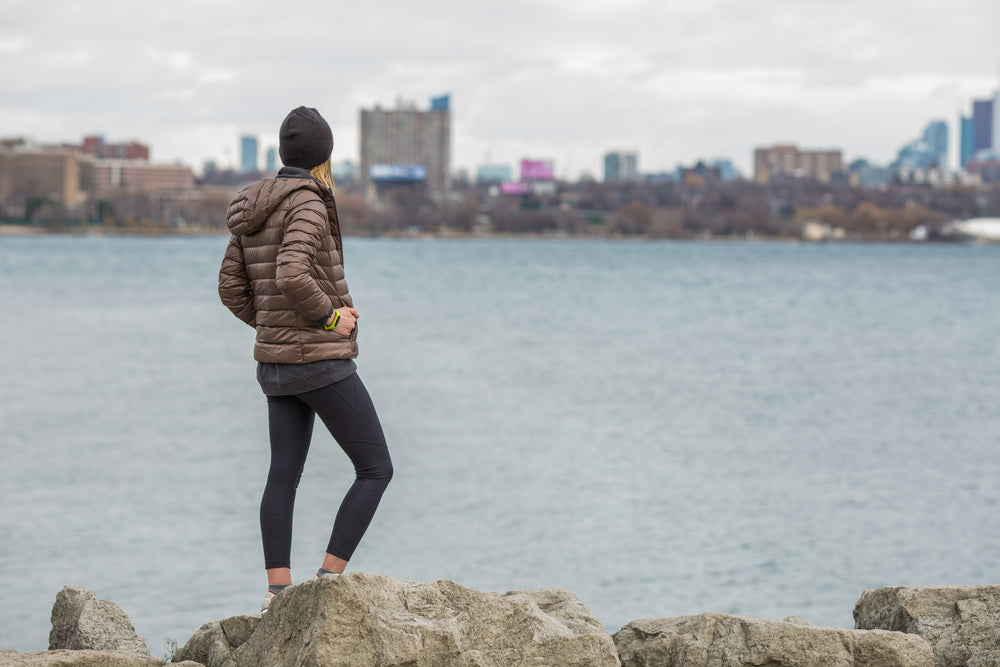 city woman exercising outdoors