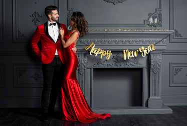 classy new years couple