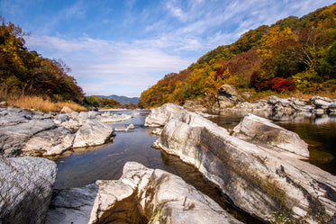 clear freshwater through rocks