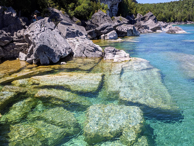 Clear Lake Water By Escarpment Cliffs