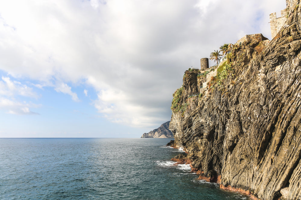 cliffside by the water in italy