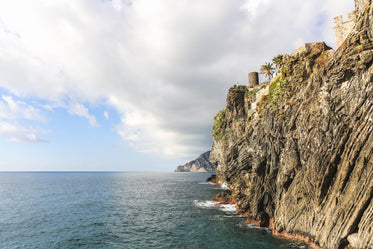 cliffside by the water in italy