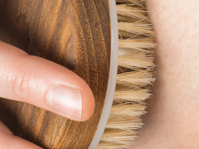 Close Up Of A Hand Using An Exfoliator Against Skin