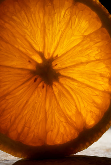 close up of a sliced orange