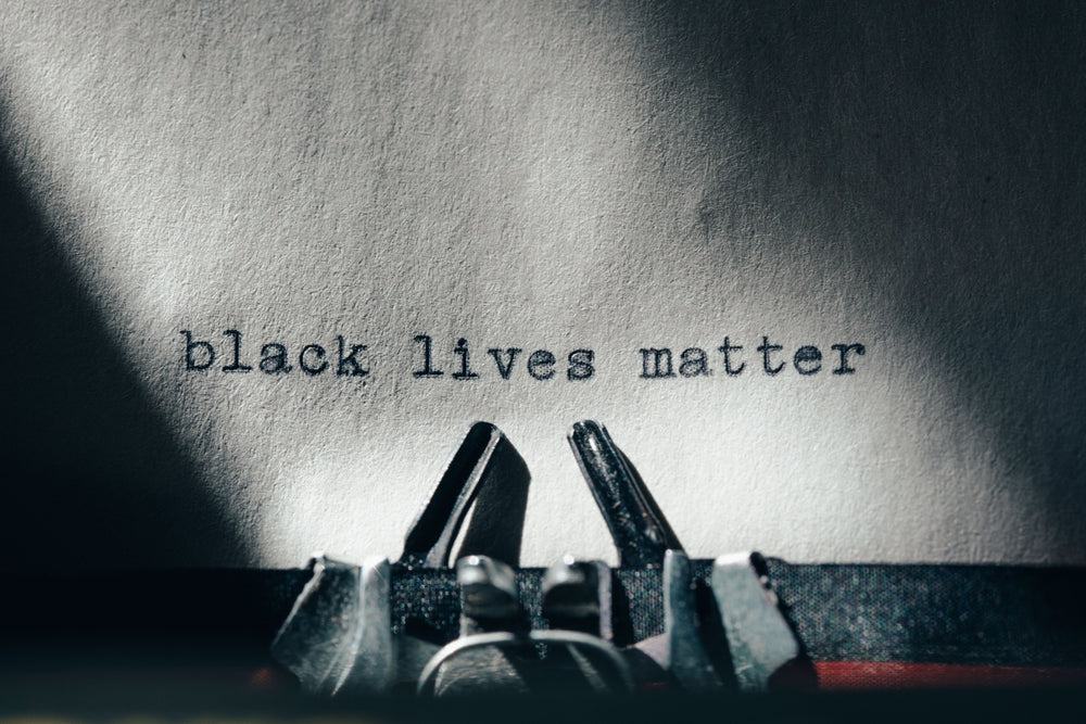 close up of black lives matter lettering