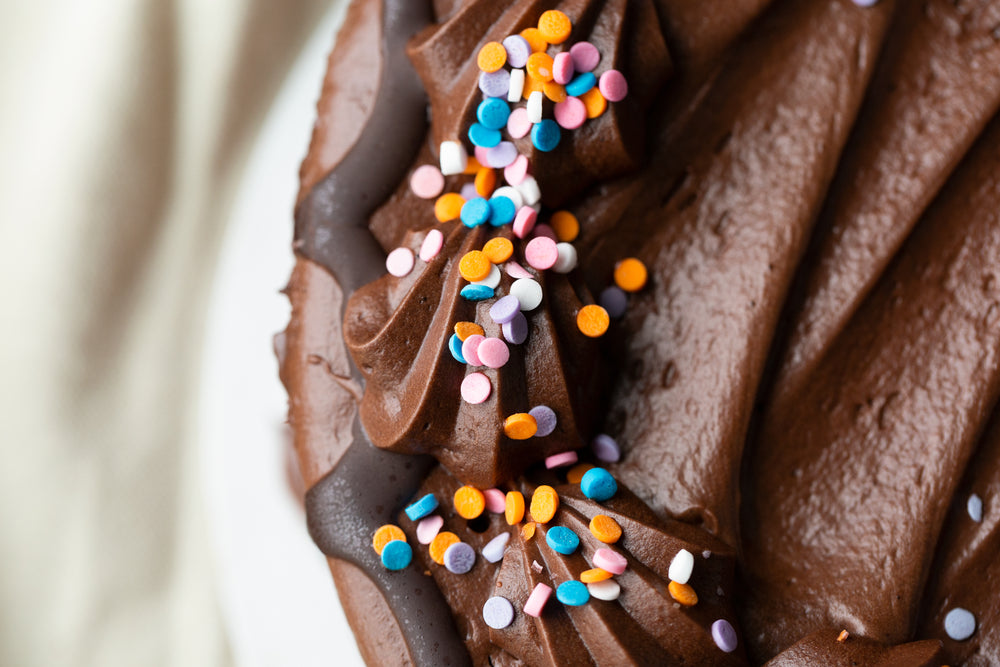 close up of chocolate cake