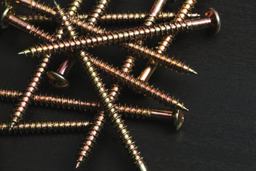 close up of hardware screws