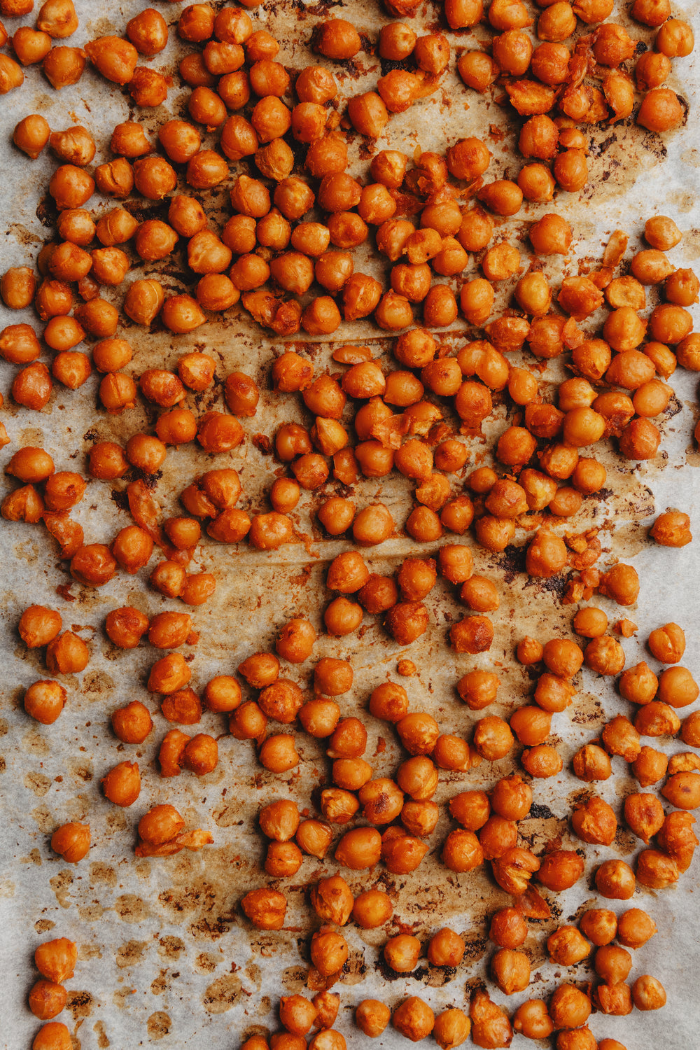 close up of seasoned chickpeas