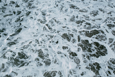 close up of the water coming into shore
