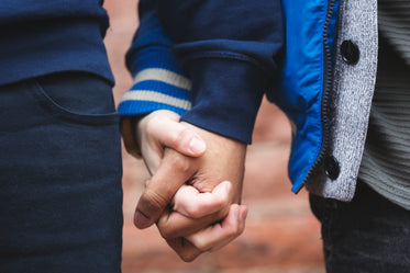 close up on couple hands