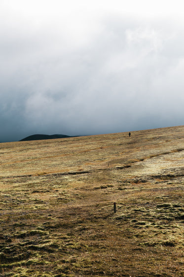 clouds over iceland field