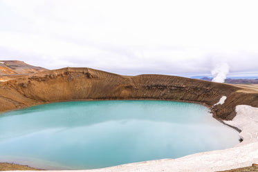 cloudy blue mountain pool