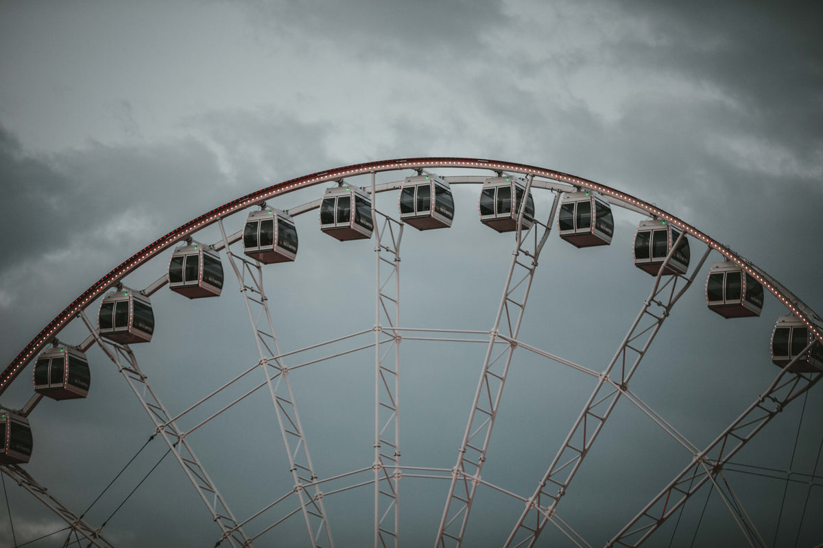 cloudy ferris wheel ride
