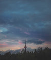 cn tower cloudy sunset