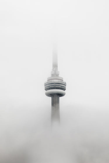 cn tower in fog