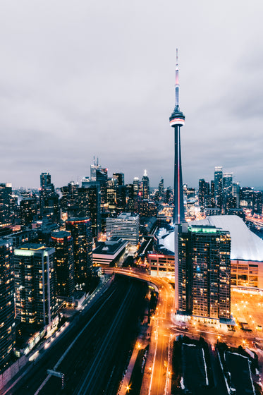 cn tower sunset