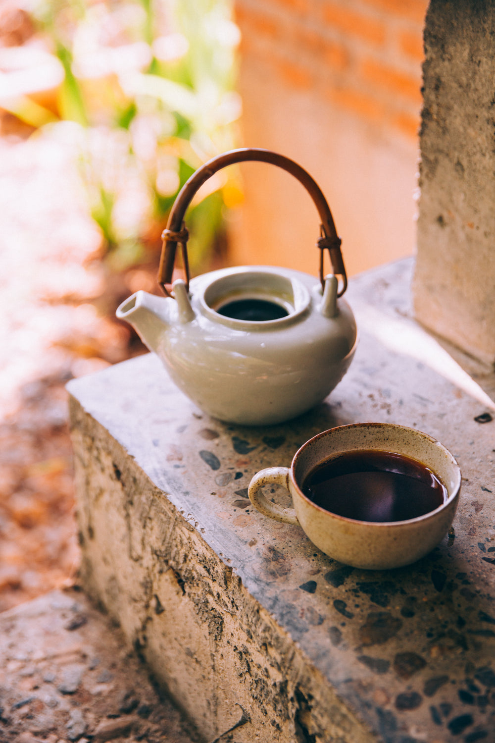 coffee cup and coffee kettle