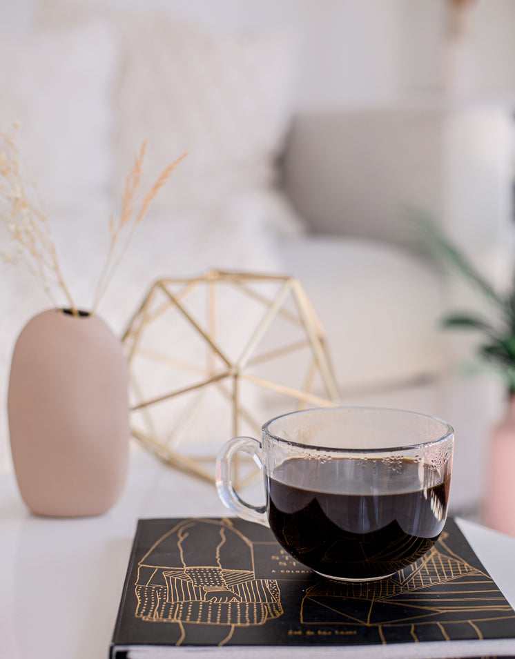 Coffee In A Clear Cup In A Living Room