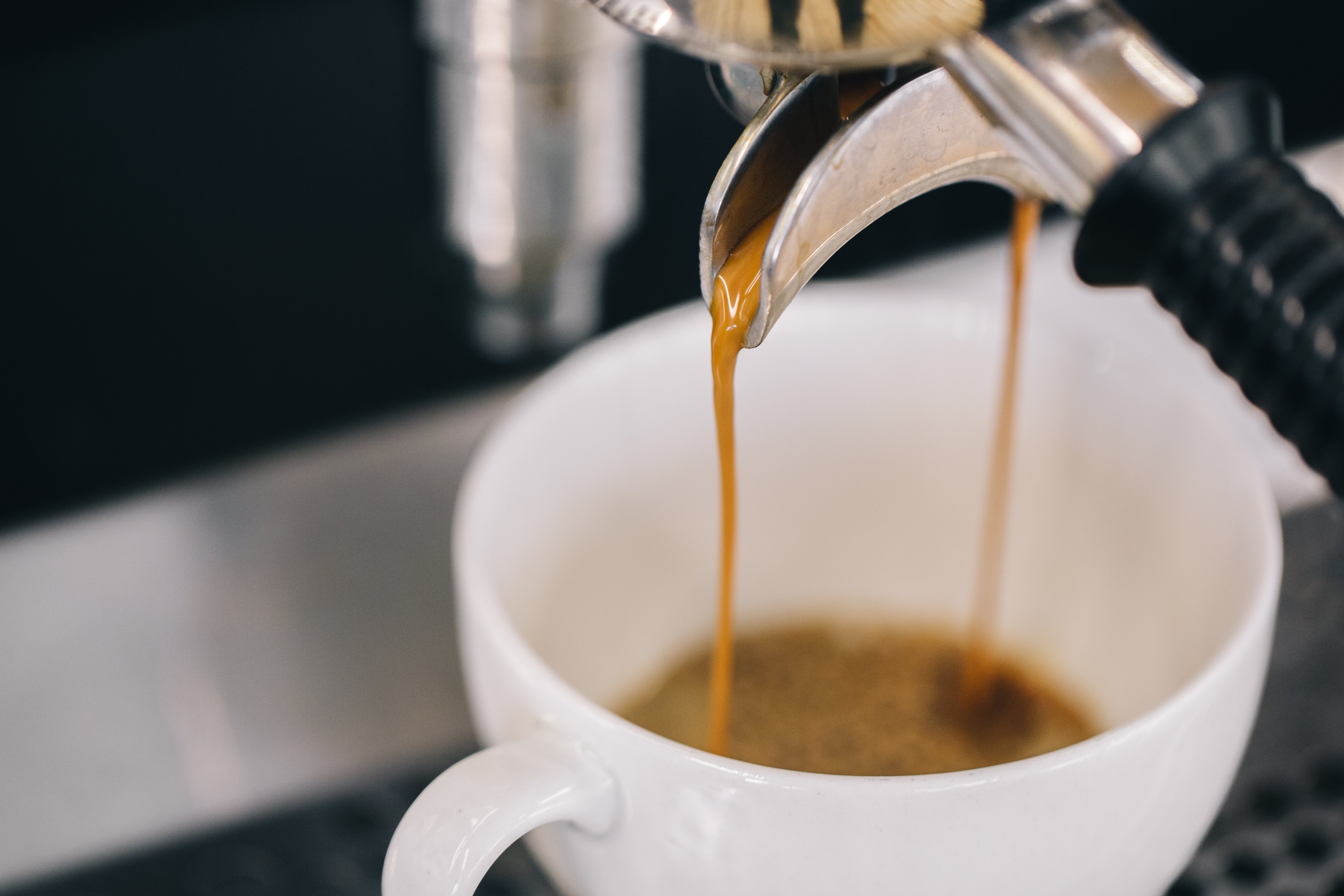 Close Up Of Hands Making Coffee With Espresso Machine Stock Photo, Picture  and Royalty Free Image. Image 19477784.