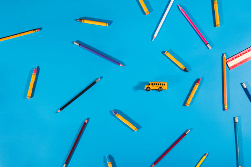 colored pencils & crayons for school