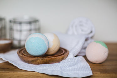 colorful bath bombs