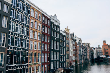 colorful buildings in all a row