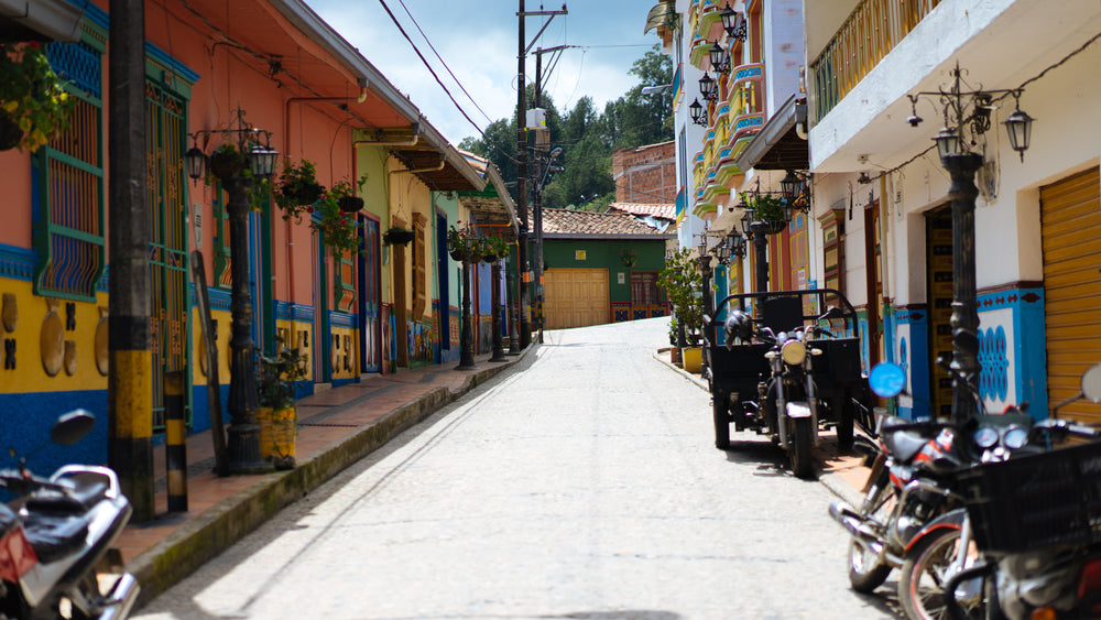 colorful city street