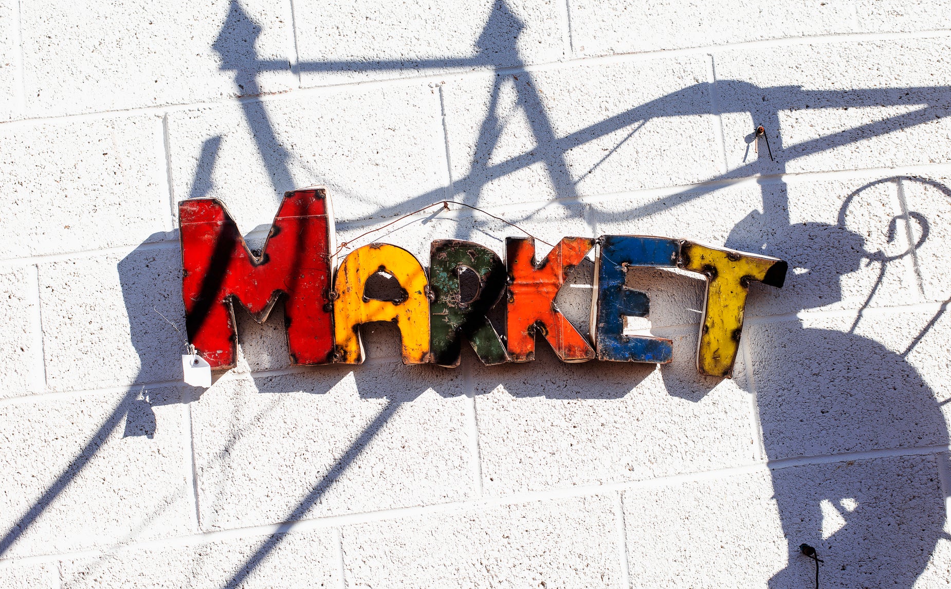 Jordan Market Sign Picture of Colorful Market Sign — Free Stock Photo