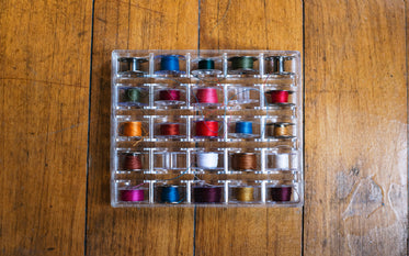 colorful thread in box