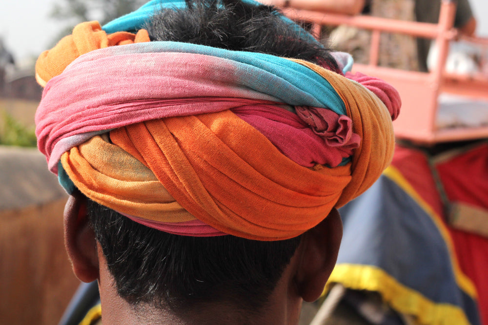 colorful turban in india