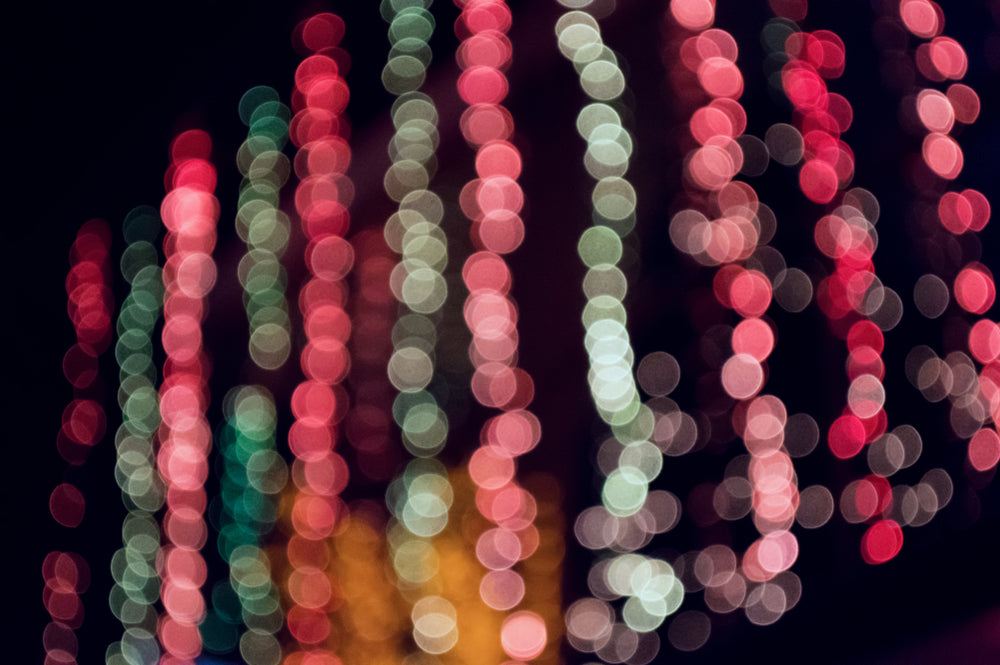 colourful light creates bokeh