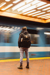 commuter at a subway platform