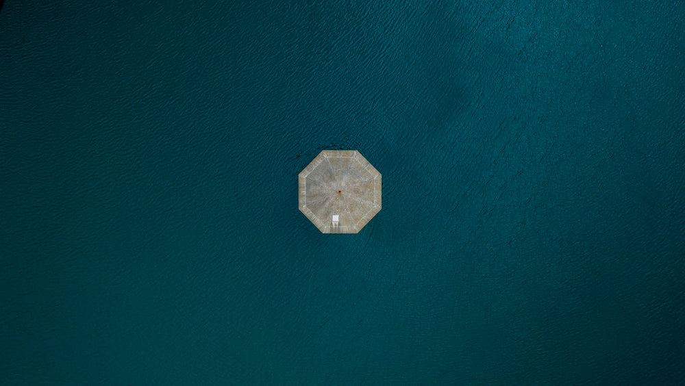 concrete platform in the ocean