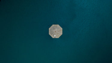 concrete platform in the ocean